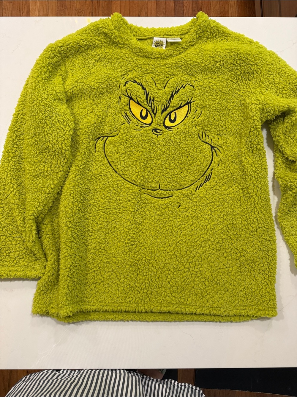 Grinch Green Fuzzy Sherpa Pullover